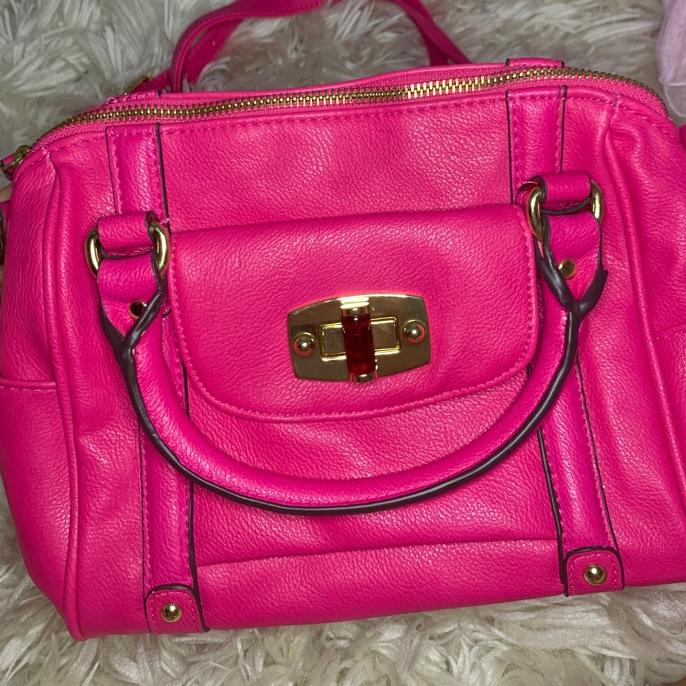 Pink Mini Duffle Crossbody Handbag